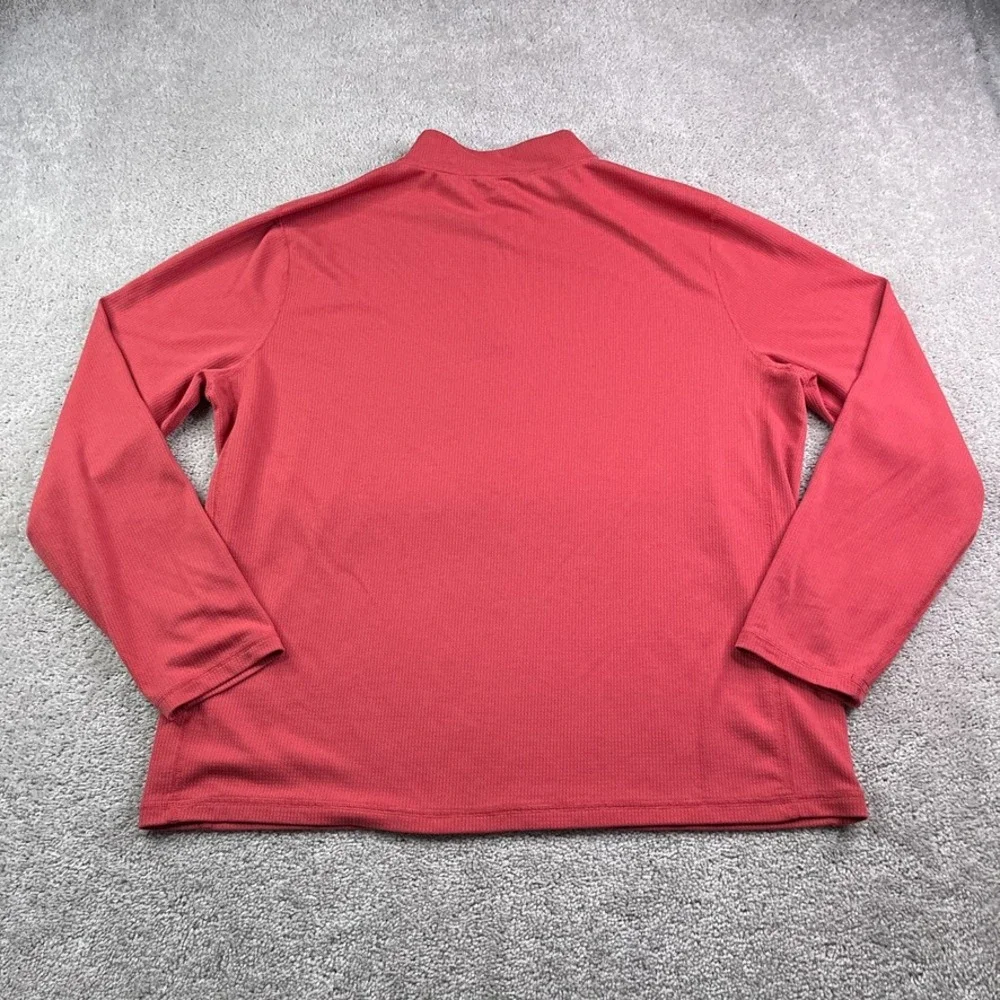 J Crew Sweater Mens XXL Red Performance Waffle Half Zip Pullover Golf Active